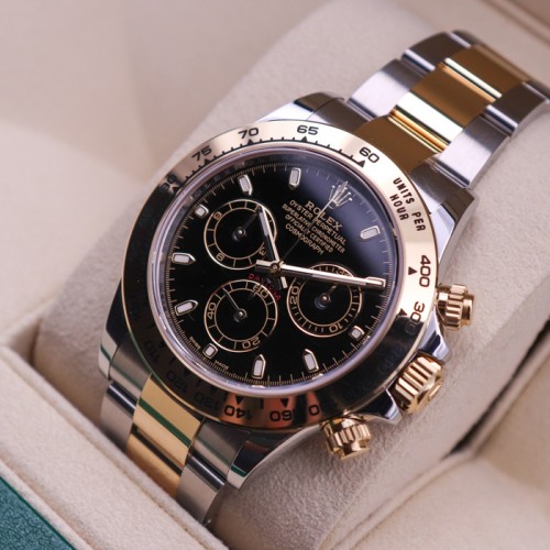 コスモグラフ デイトナ 黒文字盤 8Pダイヤモンド